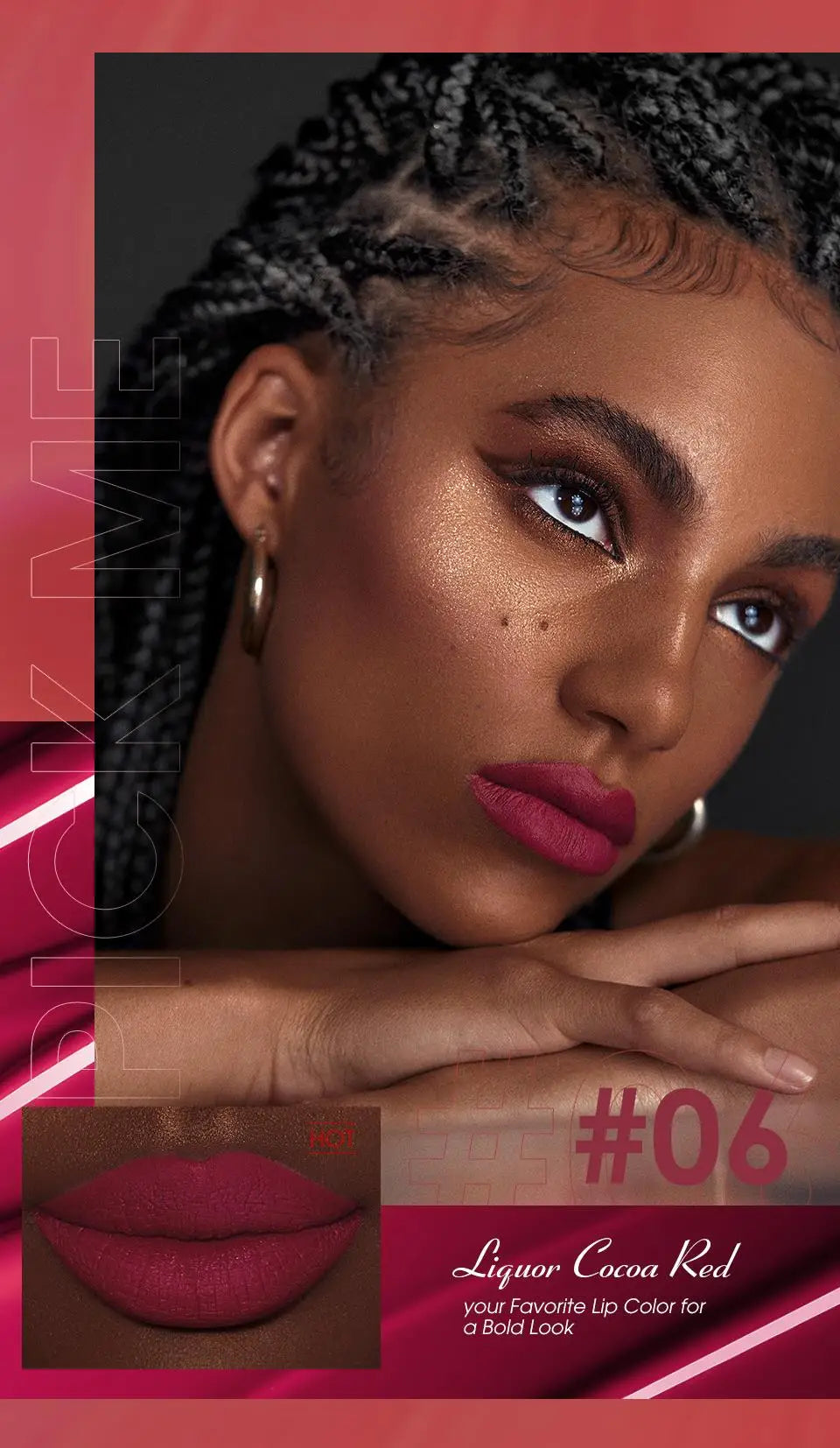 O.TWO.O 12 Color Liquid Lipstick Matte Finish Sexy Silky Lip Gloss Waterproof Kiss-proof Lasting Lip Glaze Lip Tint Cosmetics