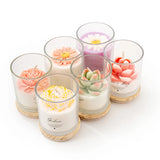 Bougies succulentes de luxe AIKUN Bouquet de fleurs en verre Parfum Arôme Cire de soja Bougie parfumée Goji et Tarocco Orange sanguine
