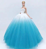 fashion for barbie elegant lady wedding dress for barbie doll clothes princesa for bjd 1/6 dress long dress accessories - Lootquake