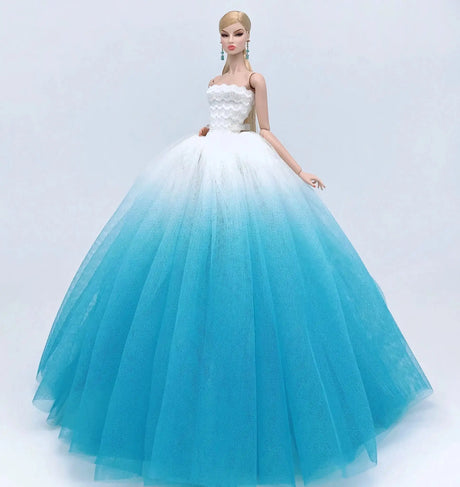 fashion for barbie elegant lady wedding dress for barbie doll clothes princesa for bjd 1/6 dress long dress accessories - Lootquake