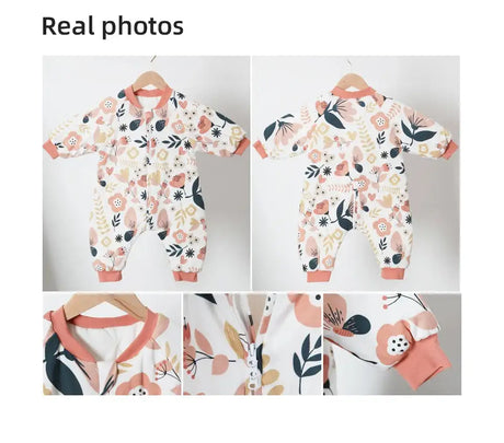 Baby Sleeping Bag Cute Flowers Print Toddler Sleepwear Walk Play Pajamas 2.5Tog Thick Winter Keep Warm Sleepsack 1-4 Years - Lootquake