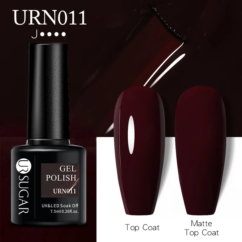 UR SUGAR 7.5ml Nude Glitter Color Gel Nail Polish Winter Warm Color Series Semi-permanent Varnish Professionals Manicure