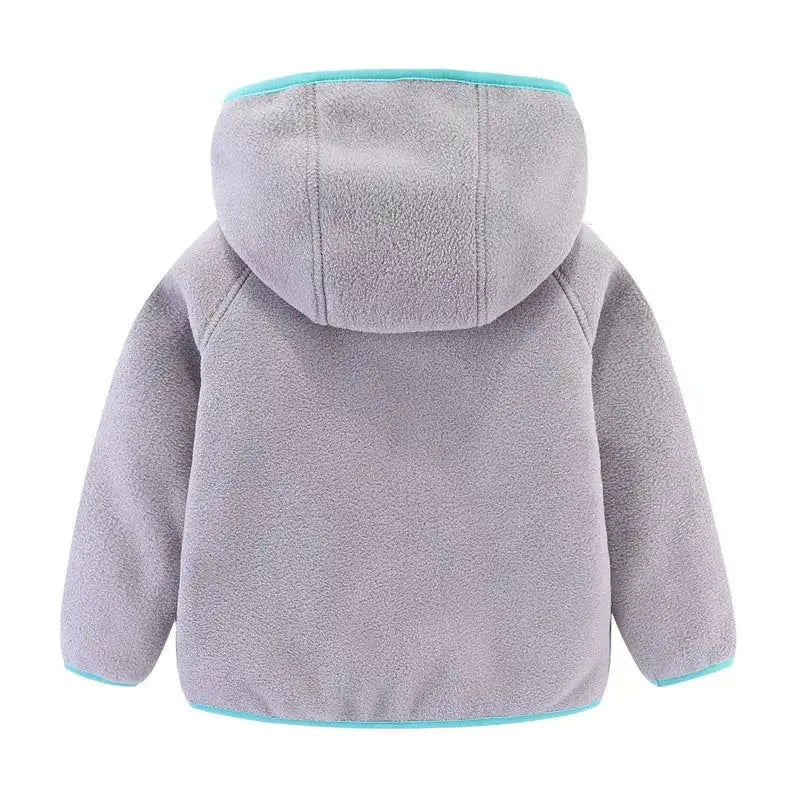 Mudkingdom Autumn Spring Girls Boys Hooded Fleece Jacket Windbreaker Zip up Reindeer Outerwear for Kids Clothes Children's Coat - Lootquake