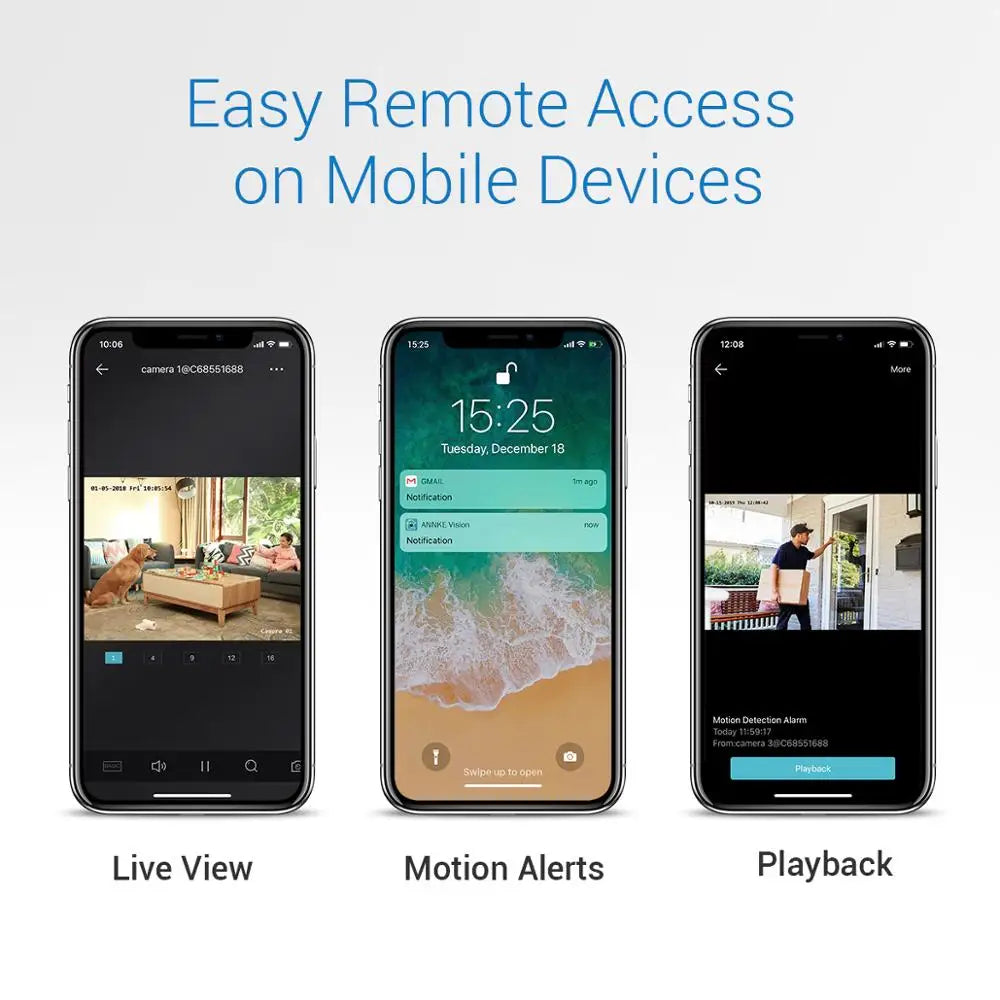 Sistema de seguridad CCTV DVR ANNKE H.265+ 5MP Ultra HD de 16 canales, 16 cámaras de visión nocturna EXIR de 5MP para exteriores, kit de videovigilancia