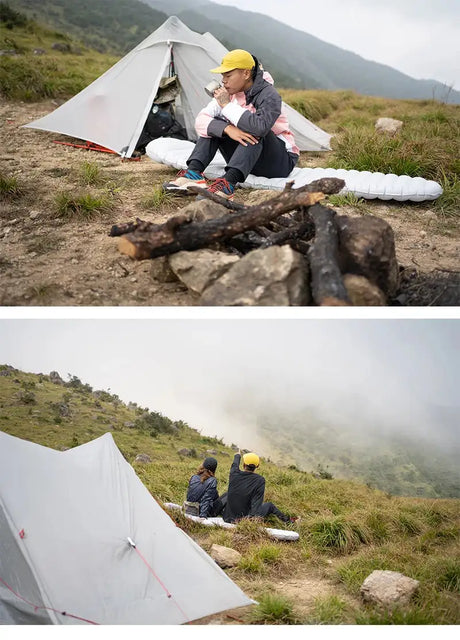 3F UL GEAR LanShan 2 pro 2 Person Outdoor Ultralight Camping Tent 3 Season Professional 20D Nylon Both Sides Silicon Tent - Lootquake