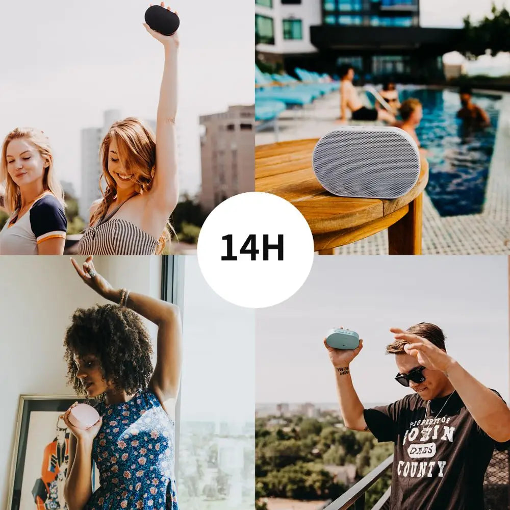 Altavoz portátil inteligente Bluetooth inalámbrico 10W Mini altavoz compacto potente 2200mAh Compatible con Alexa Spotify Tunein Transmisión de música