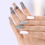 HOT Sale iridescent Powder on Nails iridescent Silver Glitter Chrome Nail Art Pigment Dust Shiny Gel Polish Flakes for Manicures