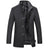 Woolen Coat Men Winter Windbreaker Long Thick Wool Jackets abrigo hombre Man Stand Collar Single Breasted With Vest Woolen Coats - Lootquake