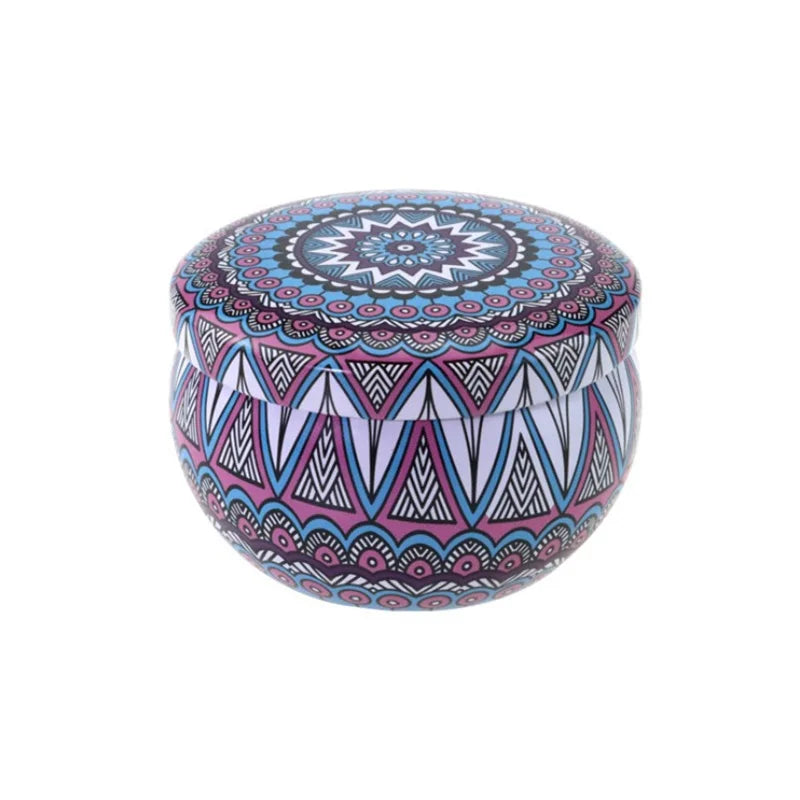 Velas perfumadas Caja vacía con flores Lata Fragancia Vela perfumada hecha a mano Cera de soja natural Decoración del hogar