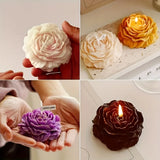 Moule en silicone 3D en forme de pivoine pour bougie parfumée, pour décoration de mariage en famille