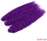 24" Water Wave Crochet Hair | Ombre Blonde Brown | Curly Twist Braids | Synthetic Braiding Hair Extensions | 60 Strands