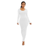 HOT SALES!!! Spring Autumn Sexy Long Dress Women Long Sleeve Round Neck Bodycon Maxi Dress evening party Dress - Lootquake