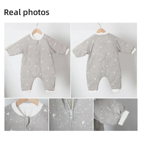 Baby Sleeping Bag Cute Flowers Print Toddler Sleepwear Walk Play Pajamas 2.5Tog Thick Winter Keep Warm Sleepsack 1-4 Years - Lootquake