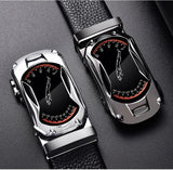 Belts for 3.5cm Width Sports Car Brand Fashion Automatic Buckle Black Genuine Leather Men's Jeans High Quality Waist Male Strap