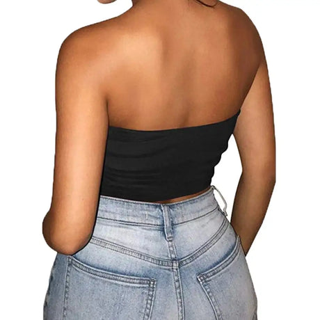 New Summer Solid Women Sexy Tank Top Bustier Bra Vest Crop Top Bralette Singlet T-Shirt Vintage Sleeveless Top - Lootquake