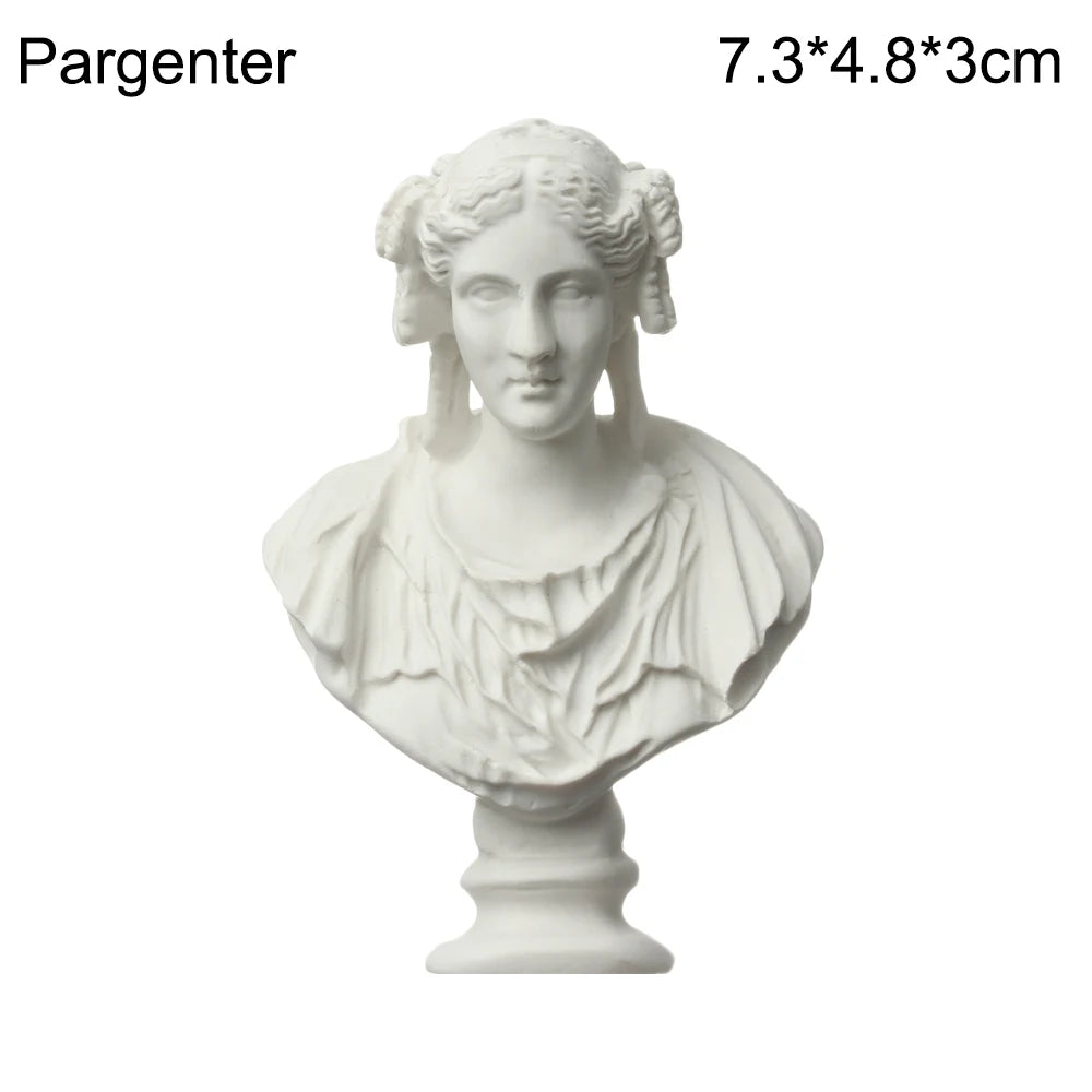 Mini Plaster Statue Greek Mythology Celebrities Famous Sculpture Figurine Drawing Practice Gypsum Bust Portraits