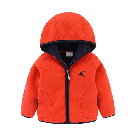 Mudkingdom Autumn Spring Girls Boys Hooded Fleece Jacket Windbreaker Zip up Reindeer Outerwear for Kids Clothes Children's Coat - Lootquake