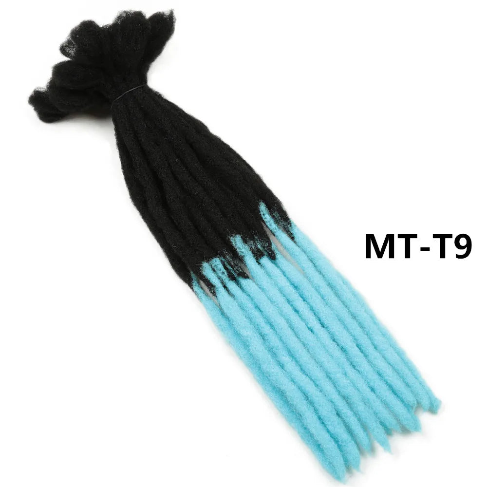 22" Dreadlocks Crochet Hair Braids | Ombre Synthetic Extensions | Reggae & Hip Hop Style