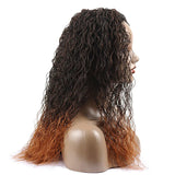 26" Wavy Senegalese Twist Lace Front Wig | Ombre Water Wave Braids | Long Cornrow Braids | Synthetic Wig