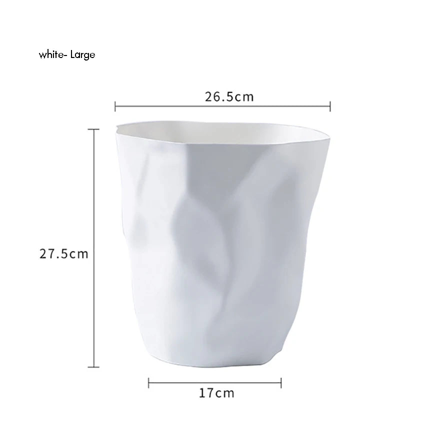 Poubelle de salle de bain élégante, petite/grande poubelle en plastique sans couvercle, panier à déchets, poubelle pour la maison ou le bureau
