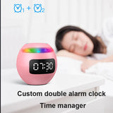 Nuevo mini altavoz Bluetooth inalámbrico con pantalla LED, despertador, tarjeta TF, reproductor de música MP3 para PC y teléfono.