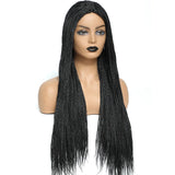 26" Twist Box Crochet Braids Wig | Handmade Synthetic Braided Wig | Long African Braids | 1B/27/30/Grey | Daily Use