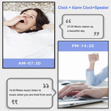 Nuevo mini altavoz Bluetooth inalámbrico con pantalla LED, despertador, tarjeta TF, reproductor de música MP3 para PC y teléfono.