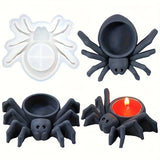 Molde de silicona con forma de araña, vela perfumada de yeso, adorno para candelabro, decoración del hogar de Halloween, artesanía de resina epoxi