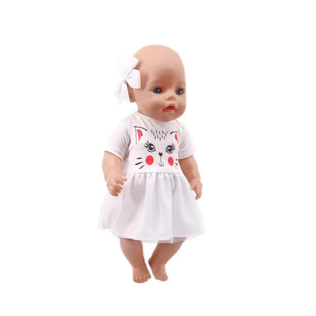 Doll Baby Clothes Kittys Kitten Cat Cartoon Dress Shoes Fit 18 Inch American&43cm Reborn New Born Baby Doll OG Girl`s Toy Doll - Lootquake