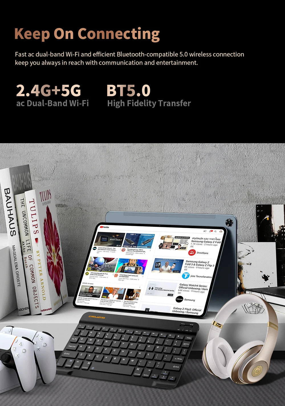 Tablette Teclast T40 Pro 10,4 pouces 8 Go RAM ROM 128 Go Android 11/12 7000 mAh charge rapide 2000 x 1200 UNISOC T618/T616 8 cœurs réseau 4G, Wifi, 13 MP + 8 MP