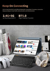 Tablette Teclast T40 Pro 10,4 pouces 8 Go RAM ROM 128 Go Android 11/12 7000 mAh charge rapide 2000 x 1200 UNISOC T618/T616 8 cœurs réseau 4G, Wifi, 13 MP + 8 MP