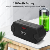 Enceinte Bluetooth portable, boîte à musique sans fil avec radio FM, caisson de basses extérieur, prise en charge de la carte TF, lecture USB, récepteur FM