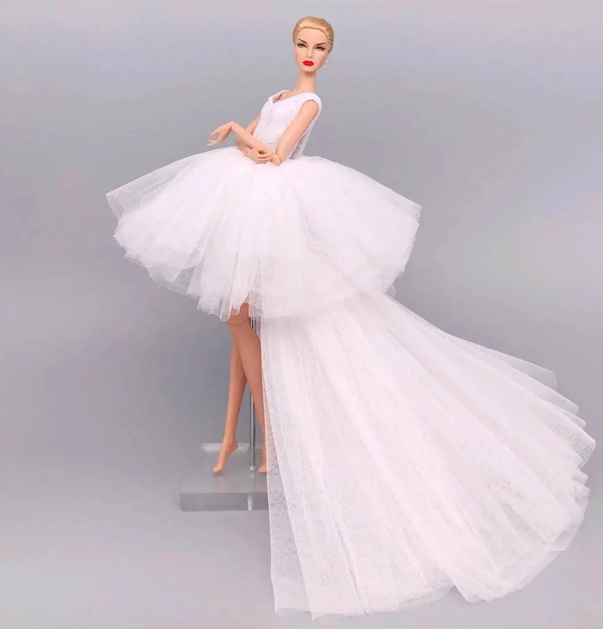 fashion for barbie elegant lady wedding dress for barbie doll clothes princesa for bjd 1/6 dress long dress accessories - Lootquake