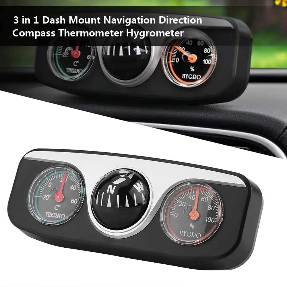 New Multi-functional Compass Dash Mount Navigation Direction Digital Auto Car Compass Thermometer Hygrometer for Boat Truck Auto - Lootquake