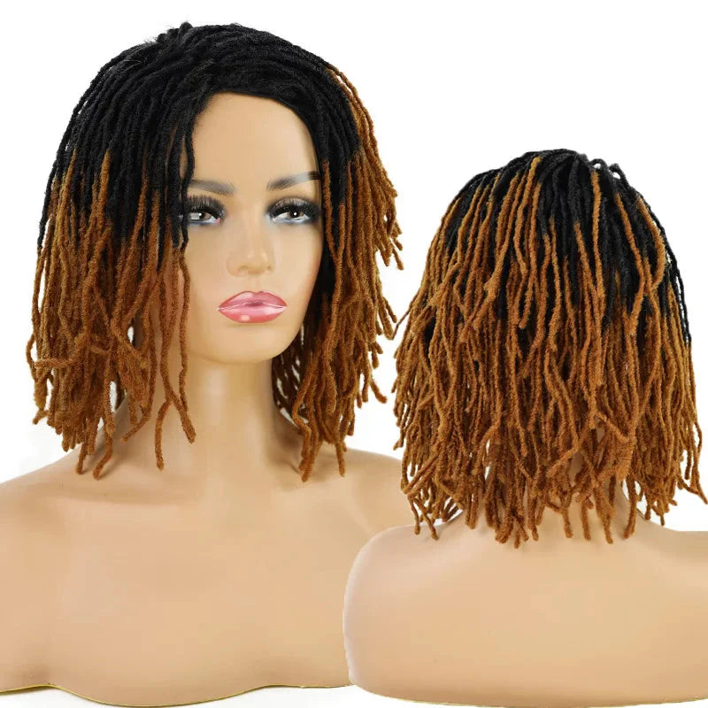 10" Ombre Dreadlock Wig | Sister Locs | Faux Locs Crochet Braids | Synthetic Twist Hair