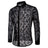 Mens Flower Patchwork Embroidery Lace Shirt 2019 Fashion Transparent Sexy Dress Shirts Mens See Trough Club Party Event Chemise - Lootquake
