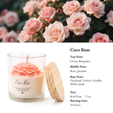 Bougies succulentes de luxe AIKUN Bouquet de fleurs en verre Parfum Arôme Cire de soja Bougie parfumée Goji et Tarocco Orange sanguine