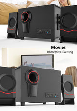 Système audio multimédia Bluetooth 2.1 Home Cinéma Surround Ordinateur Haut-parleur combiné actif en bois Câble AUX USB Post TV PC