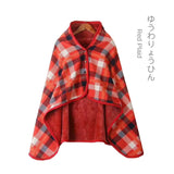 Wearable Plaid Fleece Blanket Polyester Blanket with Button Winte Warm Throws on Sofa Bed Travel Thicken Bedroom Plaids  Blanket