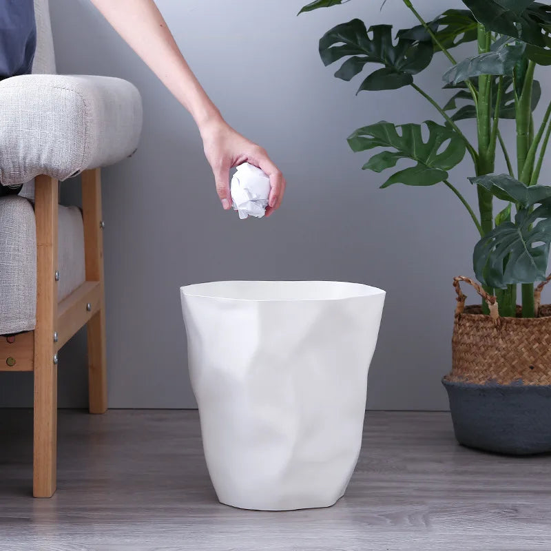 Poubelle de salle de bain élégante, petite/grande poubelle en plastique sans couvercle, panier à déchets, poubelle pour la maison ou le bureau