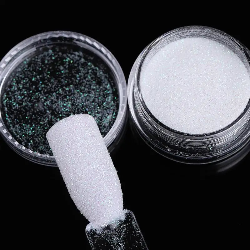 HOT Sale iridescent Powder on Nails iridescent Silver Glitter Chrome Nail Art Pigment Dust Shiny Gel Polish Flakes for Manicures