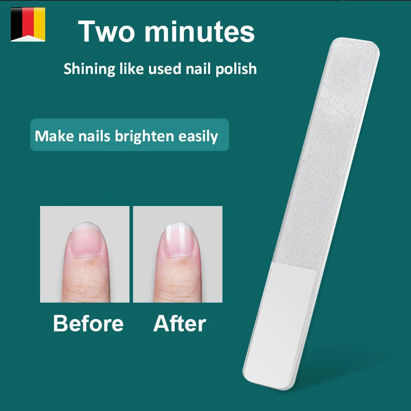 Nano Glass Nail Files Professional Polishing Manicure Art Tool Washable make nails brighten easily like nail polish