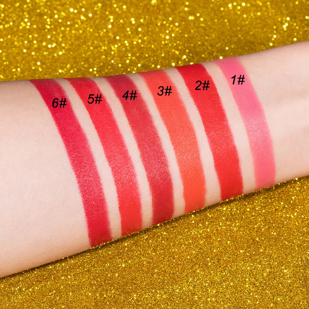 Lápiz labial con brillo, maquillaje hidratante, lápiz labial dorado mate aterciopelado, resistente al agua, labiales sexys, rojos brillantes, cosméticos, pigmento nude.