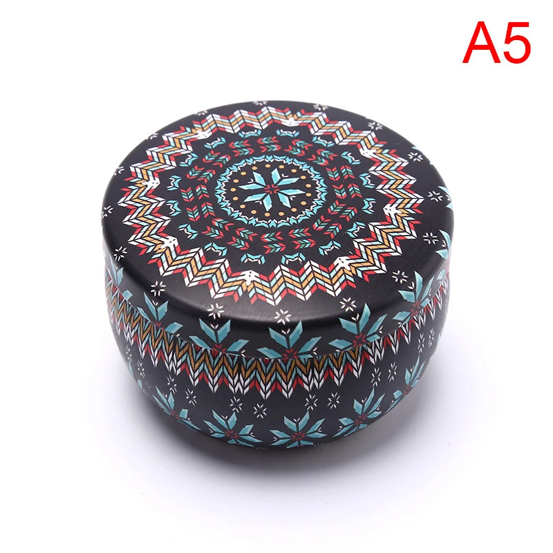 Velas perfumadas Caja vacía con flores Lata Fragancia Vela perfumada hecha a mano Cera de soja natural Decoración del hogar