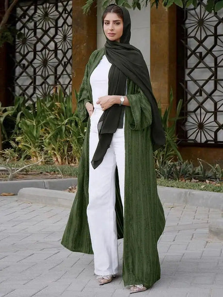 Ramadan Eid Mubarak Kaftan Robe Kimono Femme Musulmane Open Abaya Dubai Turkey Islam Muslim Long Dress For Women Pakistan Caftan - Lootquake
