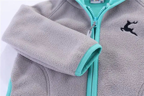 Mudkingdom Autumn Spring Girls Boys Hooded Fleece Jacket Windbreaker Zip up Reindeer Outerwear for Kids Clothes Children's Coat - Lootquake