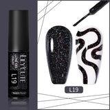 LILYCUTE 5ml Liner Gel Nail Polish UV LED Nail Art Paint Gel Gorgeous Glitter French Effect Semi Permanent Nail Painting UV Gel