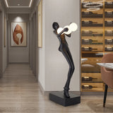 Modern Human Body Resin Decorative Abstract Statue Sculpture Lamp Floor Art Light Women Lady Home Decor Animal Decorative Bronze
