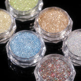 HOT Sale iridescent Powder on Nails iridescent Silver Glitter Chrome Nail Art Pigment Dust Shiny Gel Polish Flakes for Manicures
