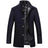 Woolen Coat Men Winter Windbreaker Long Thick Wool Jackets abrigo hombre Man Stand Collar Single Breasted With Vest Woolen Coats - Lootquake